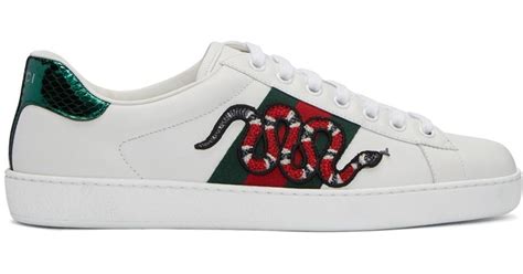 gucci white shoes with snake|gucci snake shoes men.